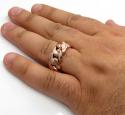 18k rose gold 11mm solid miami cuban link ring