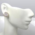 10k yellow or white gold diamond double layered snow cap earrings 0.53ct