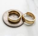 Unisex 14k yellow gold 4.5mm small huggie hoops