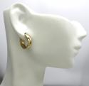 Unisex 14k yellow gold 4.5mm small huggie hoops