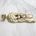 10k solid yellow gold xxl classic jesus face pendant