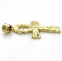 10k yellow gold medium nugget ankh cross 