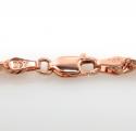 14k rose gold solid diamond cut rope chain 18-24 inches 3mm