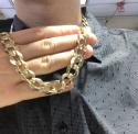 14k yellow gold solid cuban link chain 20-26 inch 14mm