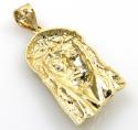 10k yellow gold small classic jesus face pendant