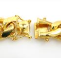 925 yellow sterling silver solid xl miami link bracelet 8.50 inch 15.50mm