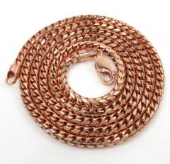 10k rose gold solid franco link chain 18-24 inch 3mm