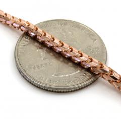10k rose gold solid franco link chain 18-24 inch 3mm