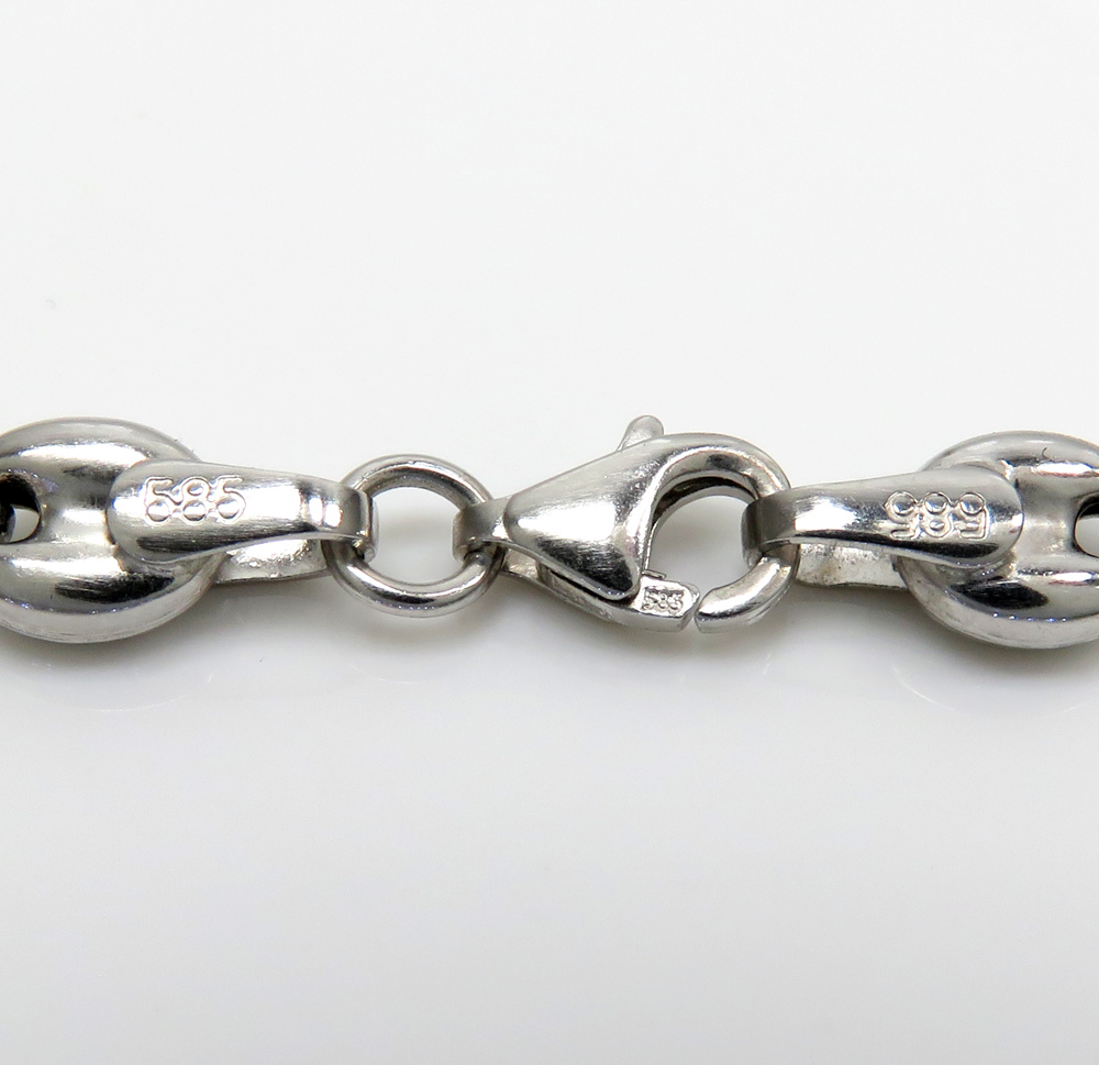 Buy 14k White Gold Gucci Link Chain 20-26 Inches 5.10mm Online at SO ...