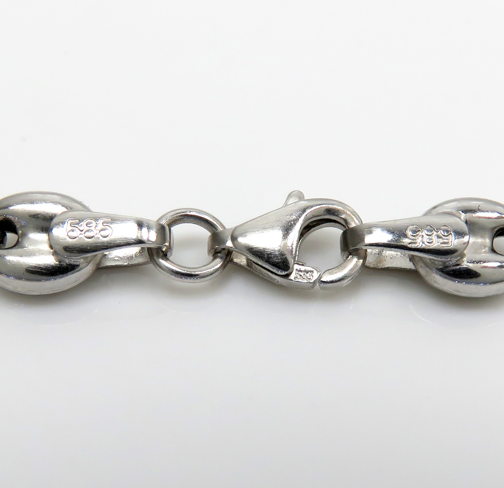 14k white gold gucci link chain 20-26 inches 5.10mm 