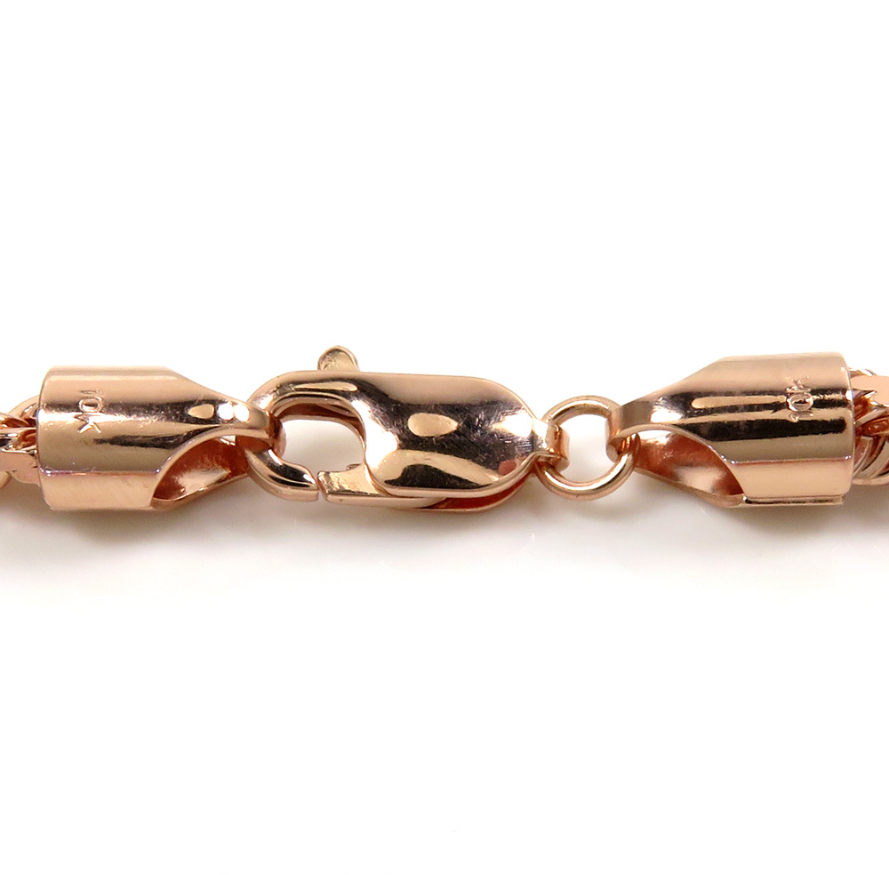 10k rose or white gold solid diamond cut rope chain 20-26 inch 4mm - Image 4