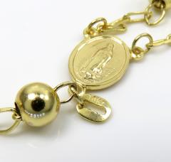 10k yellow gold smooth bead rosary chain 26 inch 6mm 
