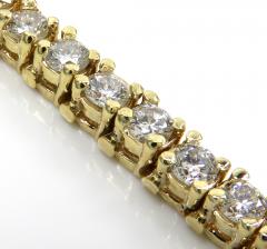 14k yellow gold 7 pointer diamond tennis bracelet 7 inch 4.01ct