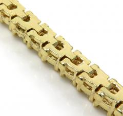 14k yellow gold 7 pointer diamond tennis bracelet 7 inch 4.01ct