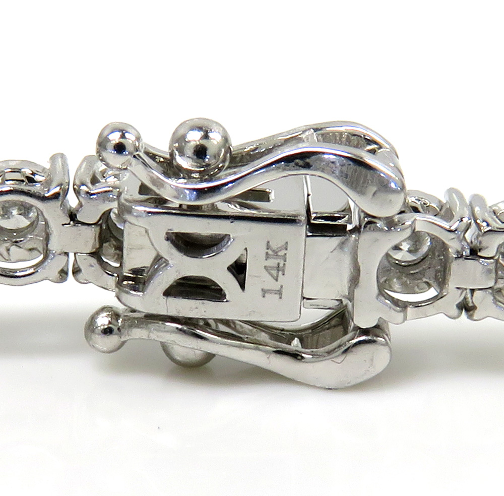 14k white gold 2.50 pointer diamond tennis bracelet 7 inch 1.50ct - Image 4