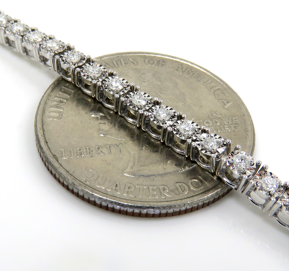 14k white gold 2.50 pointer diamond tennis bracelet 7 inch 1.50ct