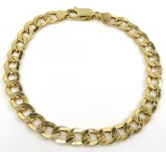 10k yellow gold hollow cuban bracelet 8.50 inch 7.5mm 