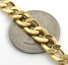 10k yellow gold hollow cuban bracelet 8.50 inch 7.5mm 