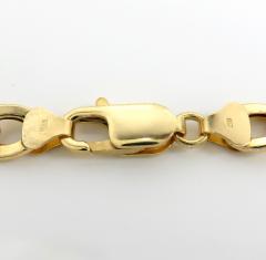 10k yellow gold hollow cuban bracelet 8.50 inch 7.5mm 