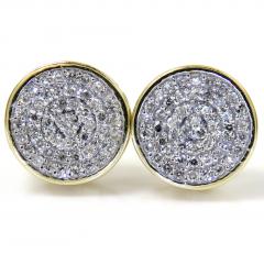 14k gold diamond snow cap 9.50mm earrings 0.40ct