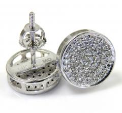 14k gold diamond snow cap 9.50mm earrings 0.40ct