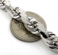10k white gold solid diamond cut rope chain 22-30 inches 7.50mm 