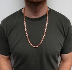 10k rose gold solid diamond cut rope chain 20-26 inches 7.5mm
