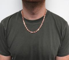 10k rose gold solid diamond cut rope chain 20-26 inches 7mm