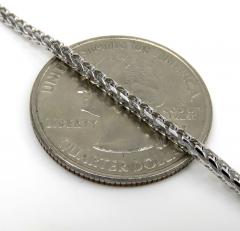 10k white gold solid franco link chain 18-24 inch 2mm