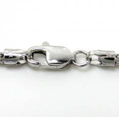 10k white gold solid franco link chain 18-24 inch 2mm