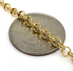 14k solid yellow gold circle link chain 18-22 inch 3.8mm