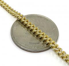 10k yellow gold hollow diamond cut franco chain 18-24 inch 3mm