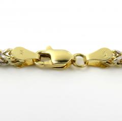 10k yellow gold hollow diamond cut franco chain 18-24 inch 3mm