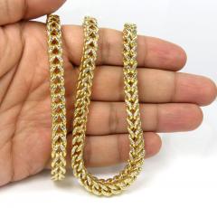 10k yellow gold diamond cut franco link chain 18-26 inch 6mm