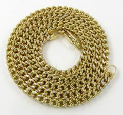 10k yellow gold diamond cut franco link chain 18-26 inch 4mm