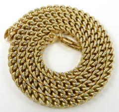10k yellow gold diamond cut franco link chain 18-26 inch 5mm