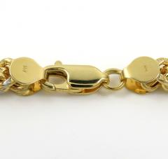 10k yellow gold diamond cut franco link chain 18-26 inch 5mm