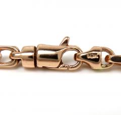 10k rose white or yellow gold solid thick cable link bracelet 8 inch 6mm