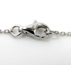 14k white gold diamond tier cluster pendant & necklace 1.16ct 