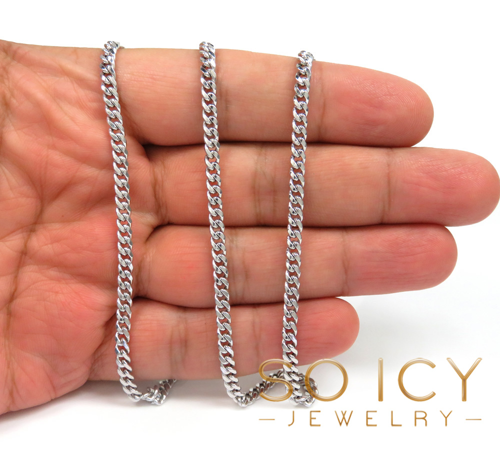 14k yellow gold hollow miami cuban link chain 18-24 inches 3.50mm - Image 7