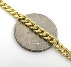 14k yellow gold hollow miami cuban link chain 18-24 inches 4.50mm