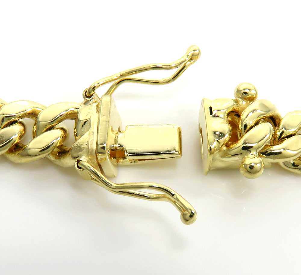 14k yellow gold hollow miami cuban link chain 18-24 inches 6mm - Image 3