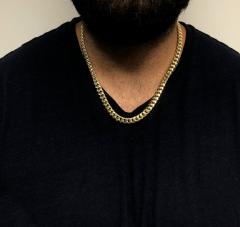 14k yellow gold hollow miami cuban link chain 18-24 inches 9mm
