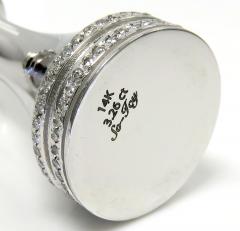 14k white gold custom diamond chess piece 3.26ct