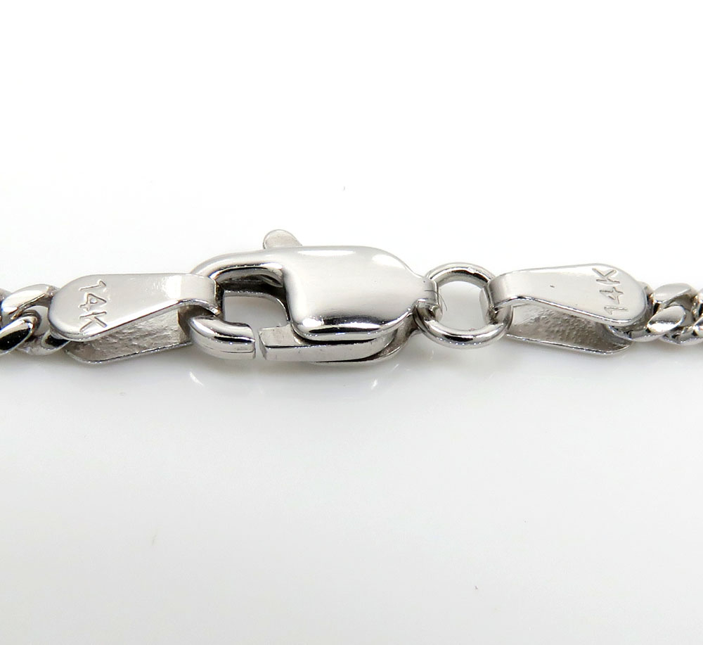 14k rose ,white, yellow gold solid miami link chain 20-24 inch 2.50mm - Image 3