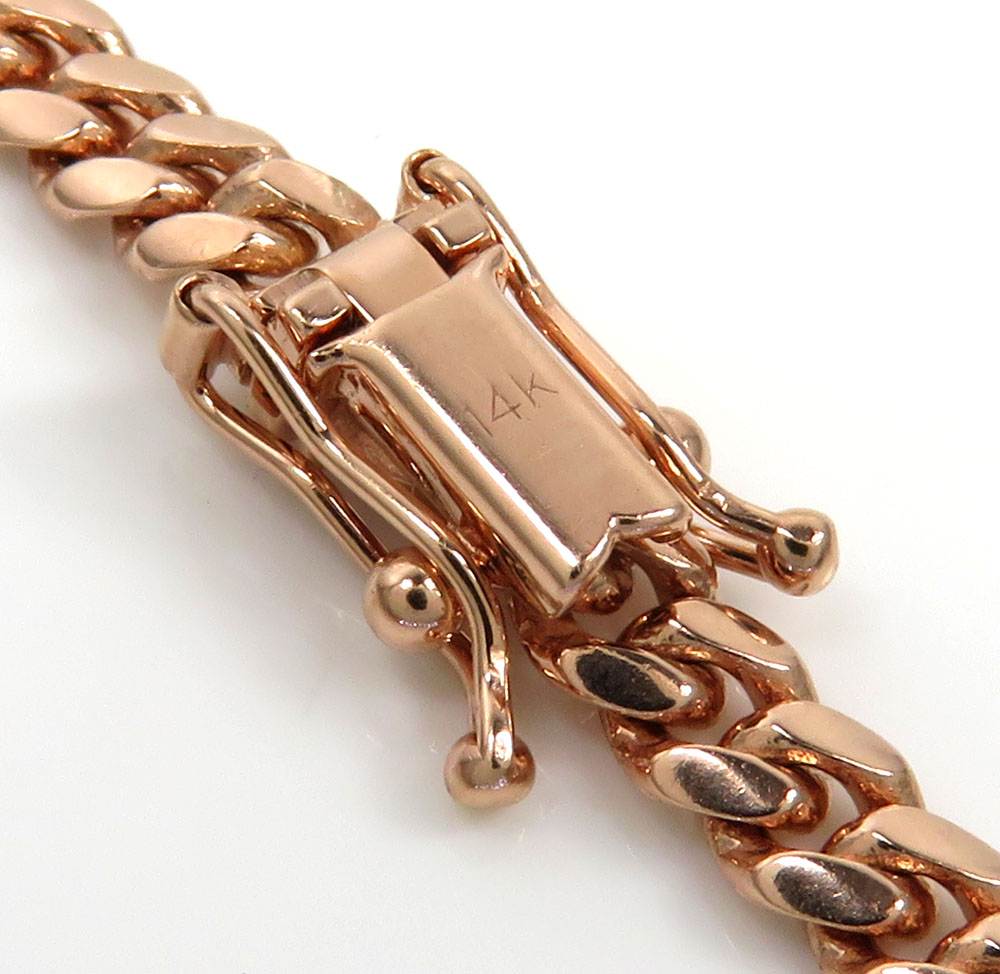 14k rose or white gold solid miami link chain 18-20 inch 3.80mm - Image 4