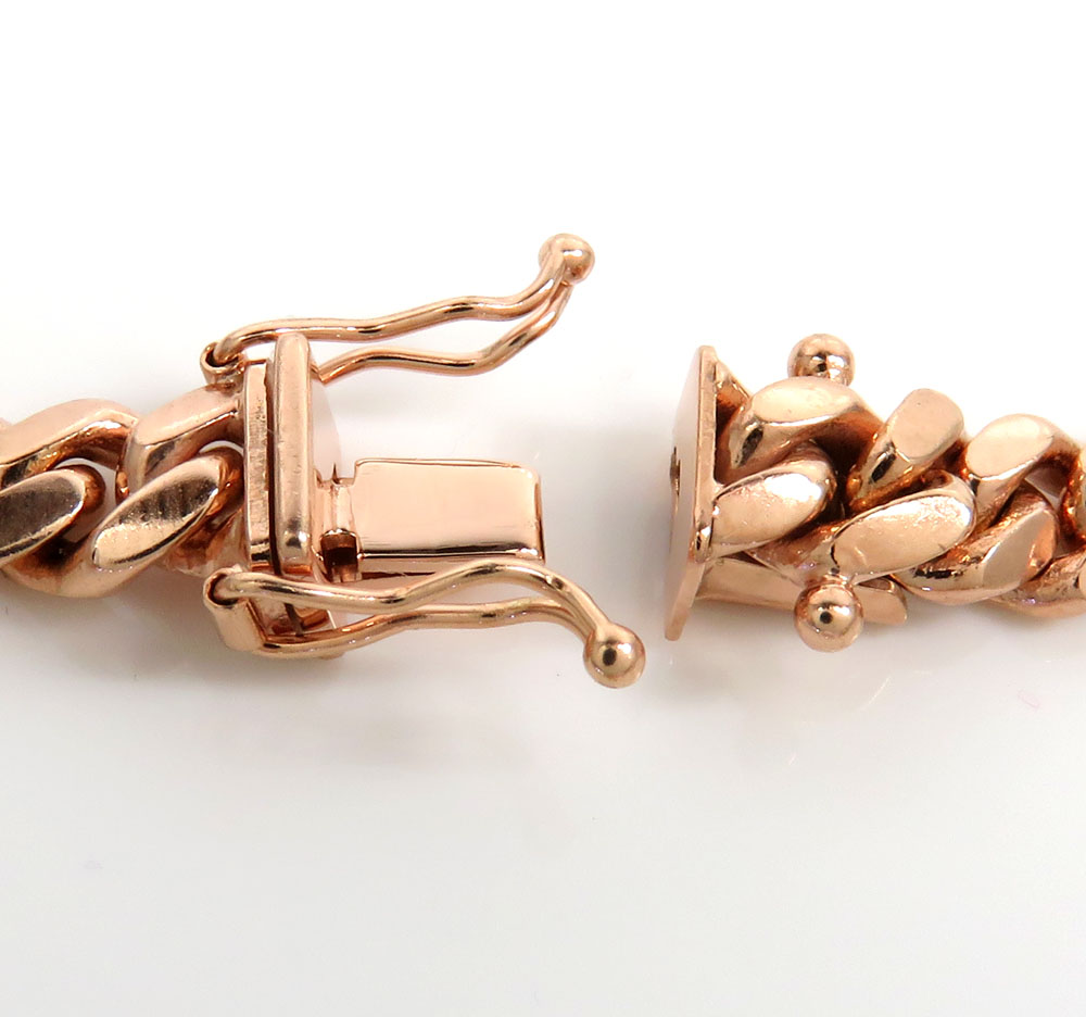 14k rose or white gold solid miami link chain 20-30 inch 6mm - Image 4