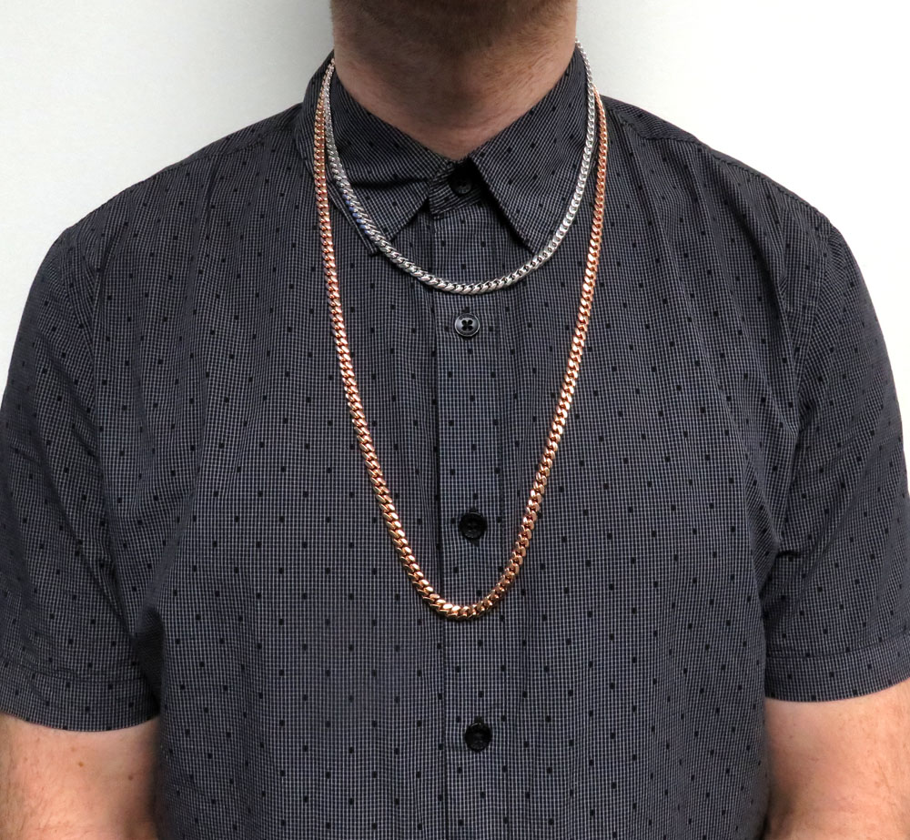 14k rose or white gold solid miami link chain 20-30 inch 6mm - Image 7