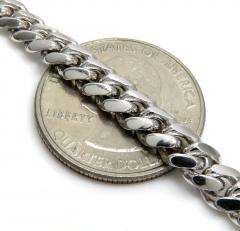 14k rose or white gold solid miami link chain 20-30 inch 6mm