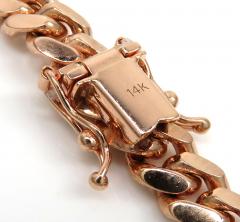 14k rose or white gold solid miami link chain 20-30 inch 6mm